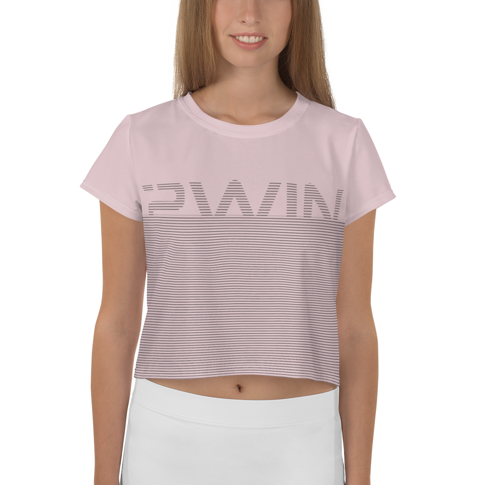 2WIN ® |  Gradient Fade Crop Tee | Vinta Pink