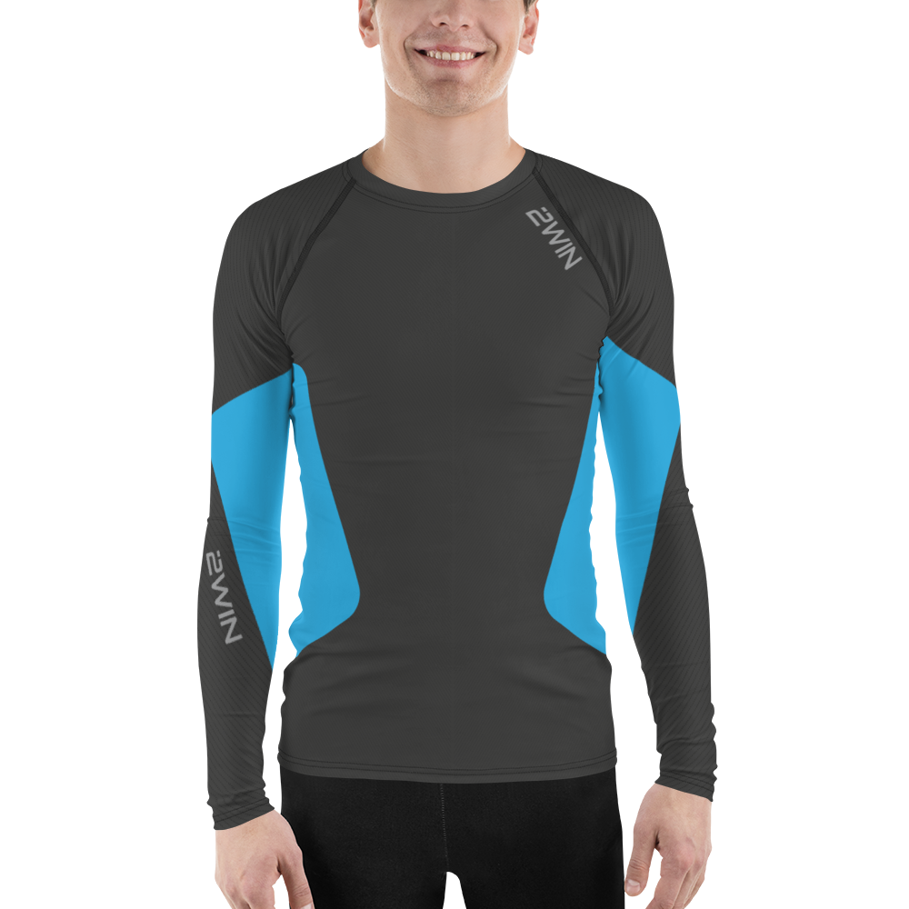 2WiN®  EvoChill ™ Cooling Compression Tights with DELTA BLOOD FLOW ACTIVATION | Vibe 3D Printed Blue