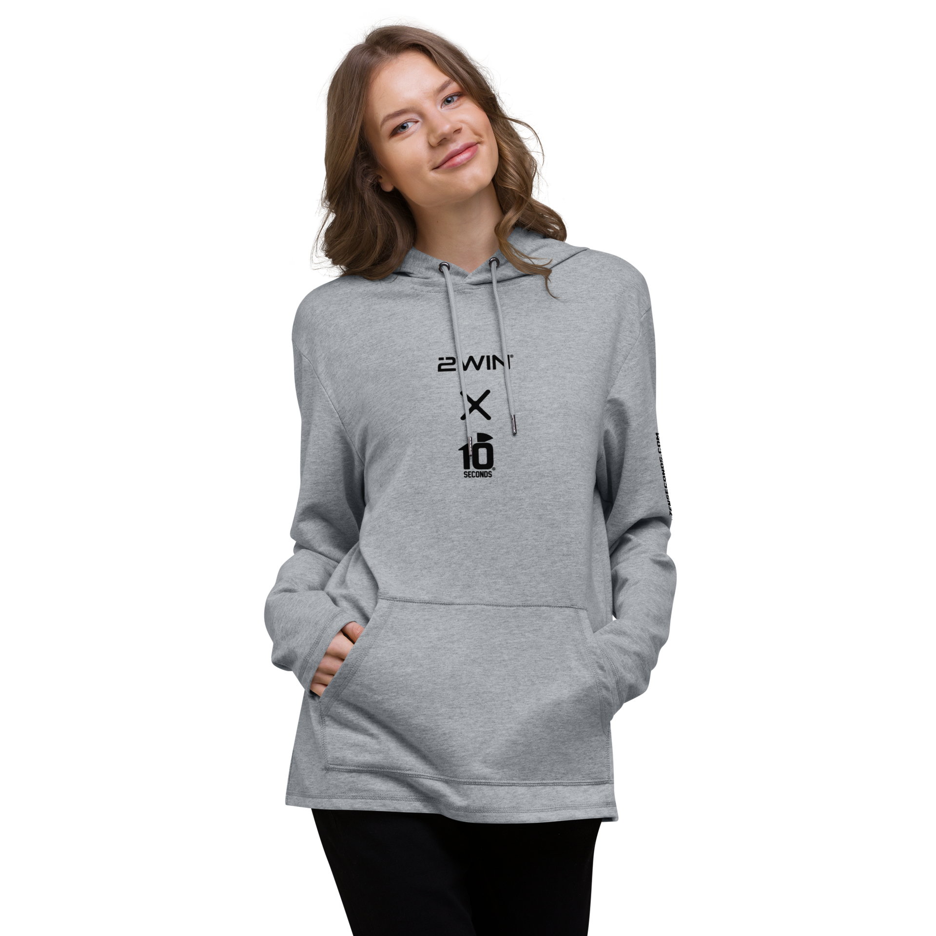 2WIN X 10 Seconds Podium and Expo Hoody (Grey) – demand2win